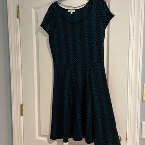 London Times knit fit & flare dress L